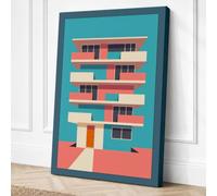 Modernist Urban Apartment Canvas Wall Art Print 36x24 Inch (91 x 61 cm)