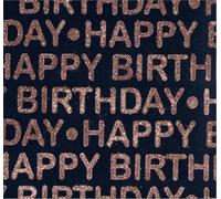 Modernity Navy Small HB Script Rose Gold On Navy