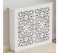 ModernRadiator Cover CabinetLouvered Grill Heating Shelf Easy Install Storage Solution for Living Room & Bedroom Protects Pipes Stylish Home Decor