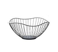 ModernWireEggBasketStylishStorageforSnacksBreadVegetables&DessertsVersatileKitchenOrganizer&CakeStand(BlackStyle)