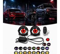 Modes Demon Eyes Survival Kit, Dynamic Demon Eye Headlights for Car (33 Mode B)