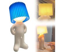 Modest Mike Lamp, Shy Boy Lamp,Shy Boy Table Lamp,Creative Shy Boy Night Light,Little Naughty Boy Desk Light,a Little Shy Man Creative Lamp,Funny Creative Decorative Gift for Men and Women (Blue)