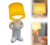 Modest Mike Lamp, Shy Boy Lamp,Shy Boy Table Lamp,Creative Shy Boy Night Light,Little Naughty Boy Desk Light,a Little Shy Man Creative Lamp,Funny Creative Decorative Gift for Men and Women (Yellow)