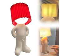 Modest Mike Lamp, Shy Boy Lamp,Shy Boy Table Lamp,Creative Shy Boy Night Light,Little Naughty Boy Desk Light,a Little Shy Man Creative Lamp,Funny Creative Decorative Gift for Men and Women (Red)