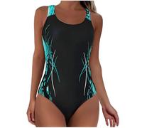 Modest Swimwear Women Boyleg One Piece Swimsuit Rash Guard Sets Full Zip Tummy Control Swimming Costume Burkini Swimwear Hawaiian Beach Surfing Bathing Suits Ladies Swimsuits