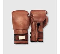 MODEST VINTAGE PLAYER LTD Elite Heritage Brown Leather Boxing Gloves, 12oz/14oz/16oz, Triple Layer Padding (12 oz)