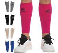 Modetro Sports Calf Compression Sleeves for Men Women - 20-30mmhg Shin Splints Support - Calf Support Pink SM
