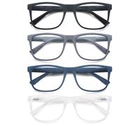 MODFANS Blue Light Blocking Reading Glasses Men Large Oversized Square Readers Wide for Men Big Head Large Face