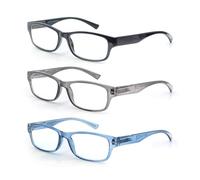 MODFANS Reading Glasses 2.25 Men Women Readers Glasses with Comfortable Spring Hinge Classic Look Eyeglasses for Reading with Pouch