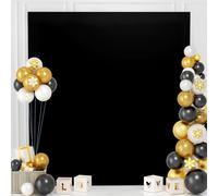MODFUNS Wedding Arch Cover Black Spandex Fitted Arch Covers 6.6x6.6ft Square Balloon Arch Stand Cover Stretchable Halloween Arch Covers Vintage Chiara Cover for Wedding Ceremony Party Supplies