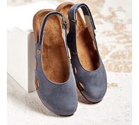 MODFUSDF Summer Women Sandals Wedges 2022 Casual Buckle Hot Gladiator Non-Slip Sandals Retro Flock Party Office Ladies Shoes-grey,37