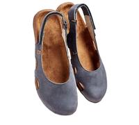 MODFUSDF Summer Women Sandals Wedges 2022 Casual Buckle Hot Gladiator Non-Slip Sandals Retro Flock Party Office Ladies Shoes-grey,37