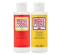 Modge Podge Water-based Glue, Sealer & Finish | Matte & Gloss 4 fl oz 118ml Twin Pack | Quick-Drying, Non-Toxic, Craft Adhesive for Decoupage & DIY Projects