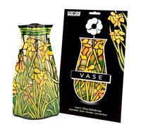 MODGY Collapsible and Expandable Flower Vase Plastic Decorative Modern Vases for Flowers Centerpieces Dining Table Decor Living Room, Louis C. Tiffany Daffodils
