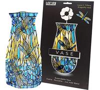 MODGY Expandable Flower Vase Plastic Decorative Modern Vases for Flowers Centerpieces Dining Table Decor Living Room Bathroom Wedding Office, Tiffany - Dragonfly