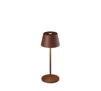 LOOM DESIGN LED rechargeable table lamp Modi Micro, IP65, corten