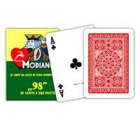 Modiano 300252 Poker 98, Playing Cards, Red