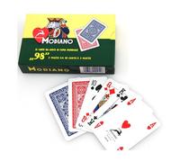 Modiano 98 Poker 2 Cards Decks Set Red Blue Back Poker Size Made In Italy