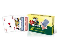 Modiano Playing Cards 98 Poker - 2-Deck Set Red & Blue Back Poker Size Made in Italy 300254