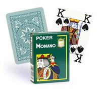 Modiano Poker Cards Dark Green 100% Plastic 4 Large Index