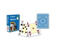 Modiano Poker Cards Light Blue 100% Plastic 4 Large Index