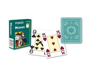 MODIANO POKER PLAYING CARDS DECK DARK GREEN 4 JUMBO LARGE INDEX PLASTIC NEW