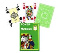 Modiano Poker Playing Cards Deck Light Green 4 Jumbo Large Index Plastic NEW