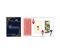 Modiano Ramino Red Deck - Jumbo Index - Acetate Plastic Playing Cards