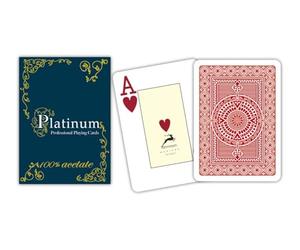 Modiano Red Platinum Acetate Poker Playing Cards