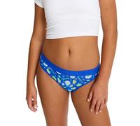 Modibodi Period Pants for Teenage Girls - SmileyWorld Bikini Style 30ML Moderate Absorbency Period Protection Cotton Knickers for Teens - Boho Botanical Blue Size Y08-10