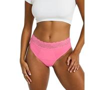 Modibodi Period Pants for Women - Sensual Hi-Waist Bikini 50ml Super Absorbency Knickers - Carnation Pink 26/6XL