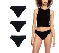 Modibodi Period Pants for Women - Soft Stretch Black Seamless Thong - 3 Pack Leakproof Underwear for Women - Light Flow 20ML Absorbency - XL/20-22