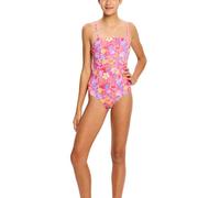 Modibodi Period Swimwear for Teens - Marine Dream Leakproof One-Piece Swimsuit with Adjustable Straps - Made from Recycled Materials - Light (20ml) Absorbency - Tropicana Crush Y12-14
