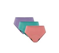 Modibodi Period Underwear for Women - Basic Mid-rise Brief - Moderate Flow 30ML - 3 Pack Multicolor 16/XL