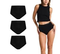 Modibodi Period Underwear Women Classic Full Brief 3 Pack Light Absorbency 20ml Leakproof Reusable Period Pants Comfortable Breathable Black 16/XL