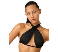 Modibodi Swimwear - Black Bikini Top for Women - Adjustable Elongated Triangle Design - 16/XL