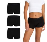 Modibodi Teen Hipster Boyshort Moderate 3 Pack Black Y08-10