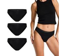 Modibodi Women's Period Bikini 3-Pack Light 20ml Black 14/L