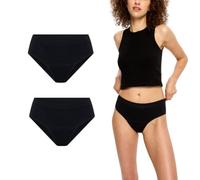 Modibodi Women's Period Bikini Brief 2-Pack Moderate 30ml Black L/16-18