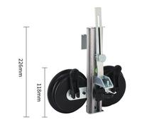 Modifiable Suction Cup Level Stand for Measuring Tools - Aluminum Alloy Mount with 1/4 5/8-11 Thread Adapters 40 Pound Hold Built-in Bubble Level Silver(A)