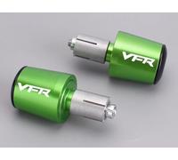 Modification 7/8"22mm Motorcycle Handlebar EndsPlug Slider End Grips Cap For VFR400 NC30 VFR750 VFR 800 VFR1200/F(Verde)