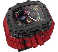 Modification Kit Carbon Fiber Watch Case，For 44/45mm with Silicone Strap for Men And Women, Stainless Steel Buckle Band，For IWatch Series 8 7 6 5 4 SE Accessories