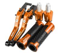 Modification Motorcycle Aluminum Brake Clutch Levers 7/8 22/24MM Hand Grips Ends Parts For Ducati 800SS 2003(Orange 2)