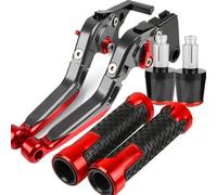 Modification Motorcycle Brake Handle Clutch Levers Handlebar Grips Ends For ZZR250 1983-2007(Red6)