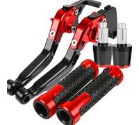 Modification Motorcycle Brake Handle Motorbike Clutch Lever Handlebar Grips Ends For ZX25R 2020 2021 For ZX250 1983-2007(Red4)