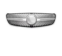 Modified diamond pattern front grille bumper air intake grille and front radiator grille for Mercedes-Benz Vito V W447 2015-2023 V250 V300 V260 (15-19 V Silver)