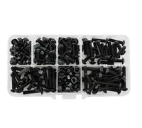 Modified Fasteners Compatible With Grade 10.9 Black Hex Allen Screws Nut Kit Motor Fairing Screws Hexagon Socket Round Head Screws M2 M3 M4 For M5 M6