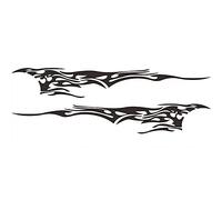Modified Flame Element Totem Decorative Sticker Riloer Car Body Decoration, General Car Side Vinyl Decal, 2pcs
