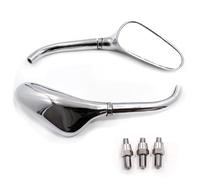 Modified Mirror Motorcycle RearView Mirror For Suzuki Intruder Volusia VS 700 750 800 1400 1500 Rotatable Modified Reversing(Silver 1)