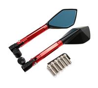 Modified Mirror Motorcycle Side Rearview Mirrors For Kawasaki For Z1000 For Z750 ER6F ER6N Adjustable Left And Right Reflector Mirror(RED)